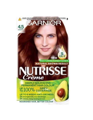 Nutrisse Creme Permanent Nourishing Hair Colour 4.5 Auburn Nutrisse Creme Permanent Nourishing Hair Colour 4.5 Auburn