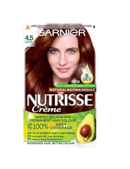Nutrisse Creme Permanent Nourishing Hair Colour 4.5 Auburn Nutrisse Creme Permanent Nourishing Hair Colour 4.5 Auburn