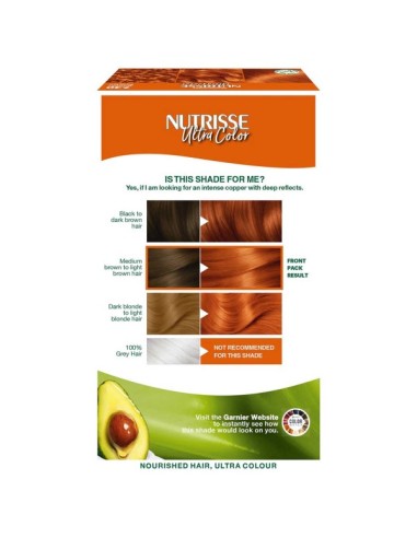 Nutrisse Ultra Color Intense Permanent Color 7.40 Copper Passion