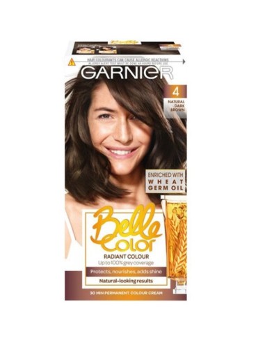 GarnierBelle Color Creme Permanent 4 Natural Dark Brown GarnierBelle Color Creme Permanent 4 Natural Dark Brown