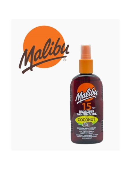Malibu Bronzing Tanning Oil With Coconut SPF15 Malibu Bronzing Tanning Oil With Coconut SPF15