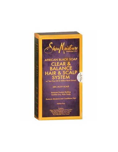 African Black Soap Clear And Balance Hair And Scalp System