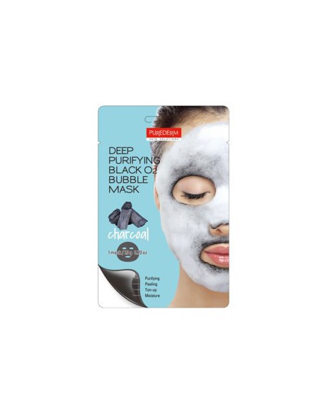 Purederm Deep Purifying Black O2 Bubble Mask Purederm Deep Purifying Black O2 Bubble Mask