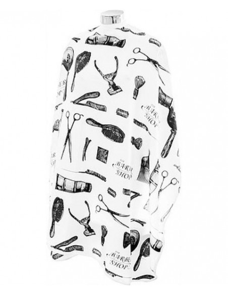 DMI The Barbershop Cape Black On White DMI The Barbershop Cape Black On White