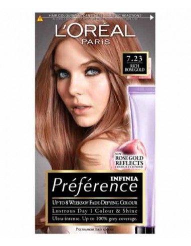 Preference Infinia Permanent Color 7.23 Rich Rose Gold Preference Infinia Permanent Color 7.23 Rich Rose Gold