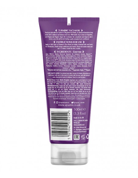 Ayumi Naturals Turmeric And Bergamot Face Mask Ayumi Naturals Turmeric And Bergamot Face Mask