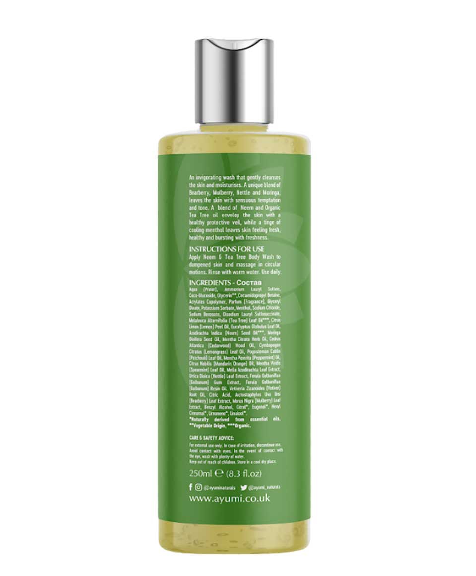 Ayumi Naturals Neem And Tea Tree Body Wash