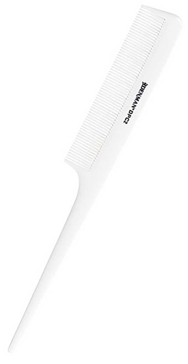 Precision Professional Tail Comb DPC2 WHT