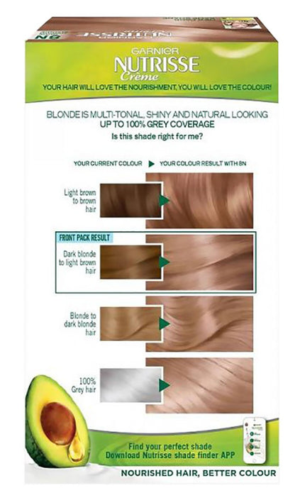 Nutrisse Creme Permanent Nourishing Hair Color 8N Nude Medium Blonde