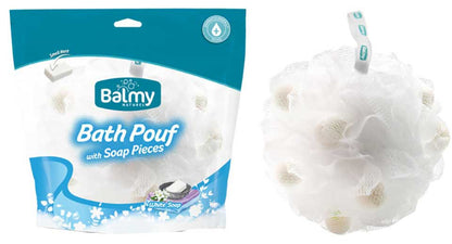 Bath Pouf With White Soap Pieces