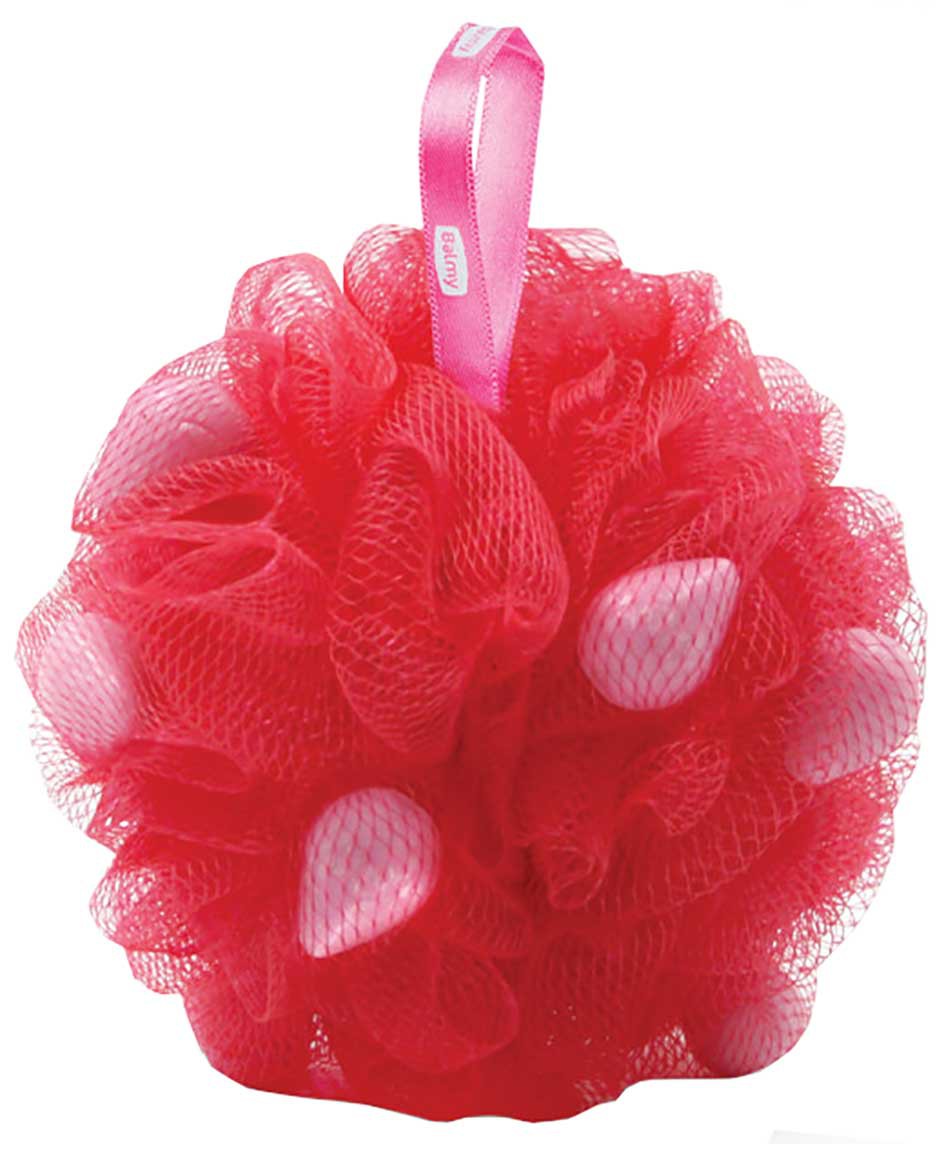 Bath Pouf With Strawberry Soap Pieces