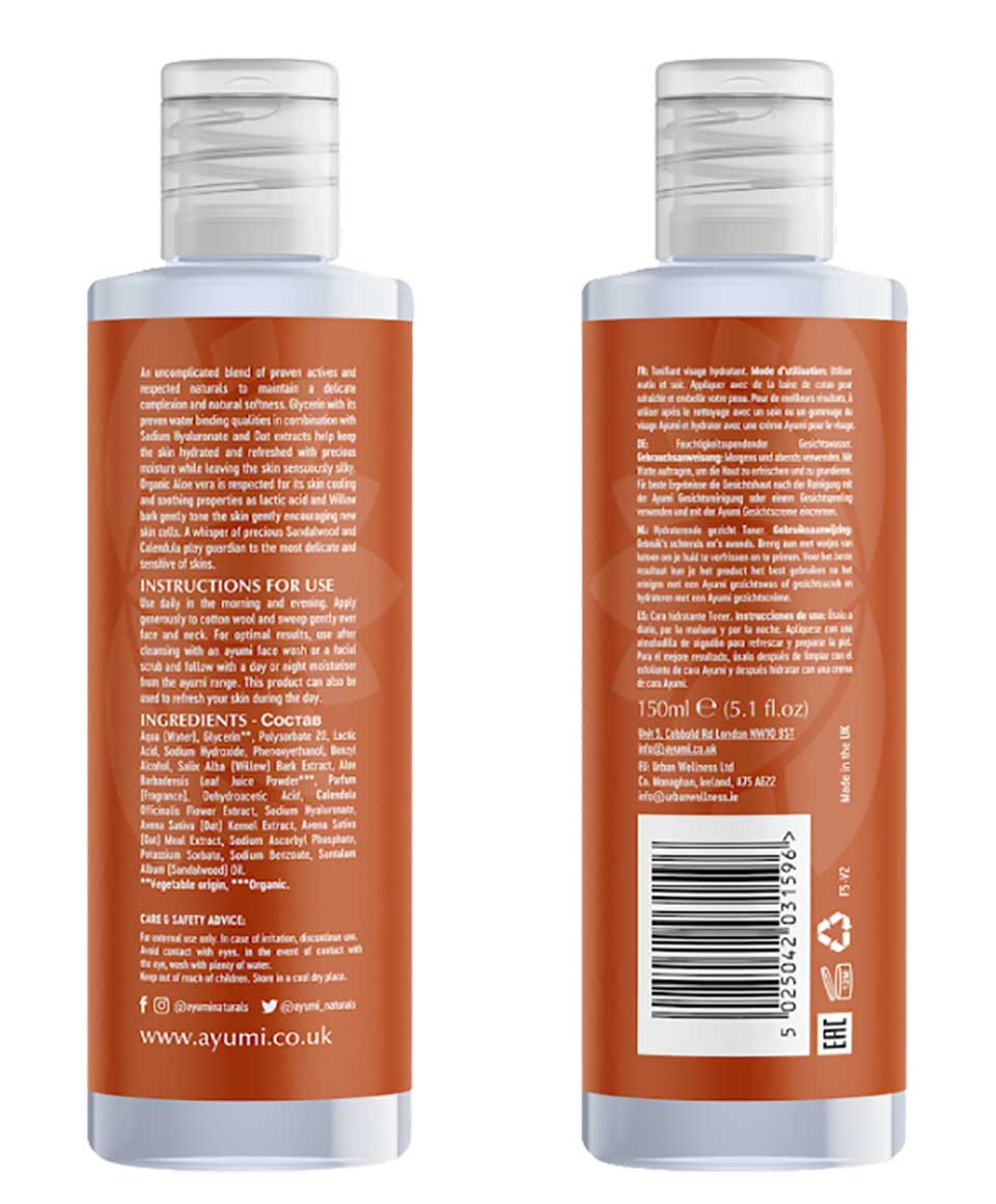 Ayumi Hydrating Sandalwood And Aloe Vera Face Toner