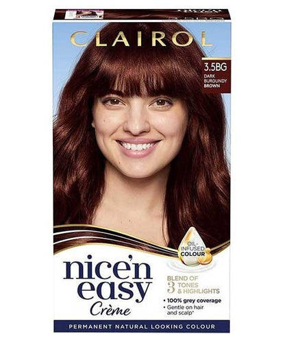 Nice N Easy Creme Permanent Colour 3.5BG Dark Burgundy Brown