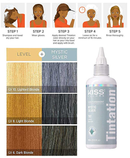 Kiss Colors Tintation Semi Permanent Mystic Silver T002