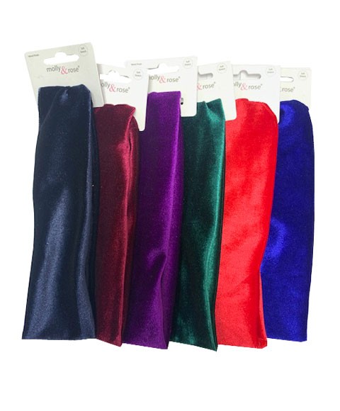 Velvet Finish Soft Stretch Head Band Assorted7237