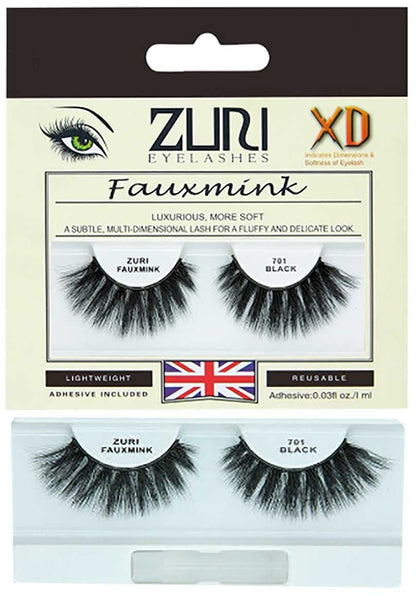 Zuri Fauxmink Eyelashes 701 Black