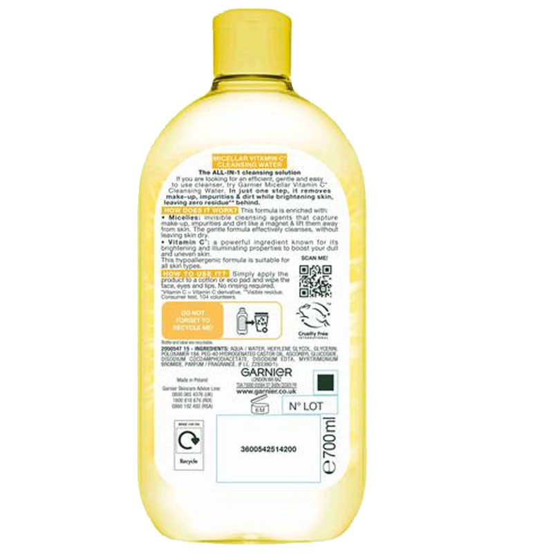 Skin Active Micellar Vitamin C Cleansing Water