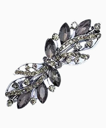 Silv Barrette Clip With Crystal Stones 7614