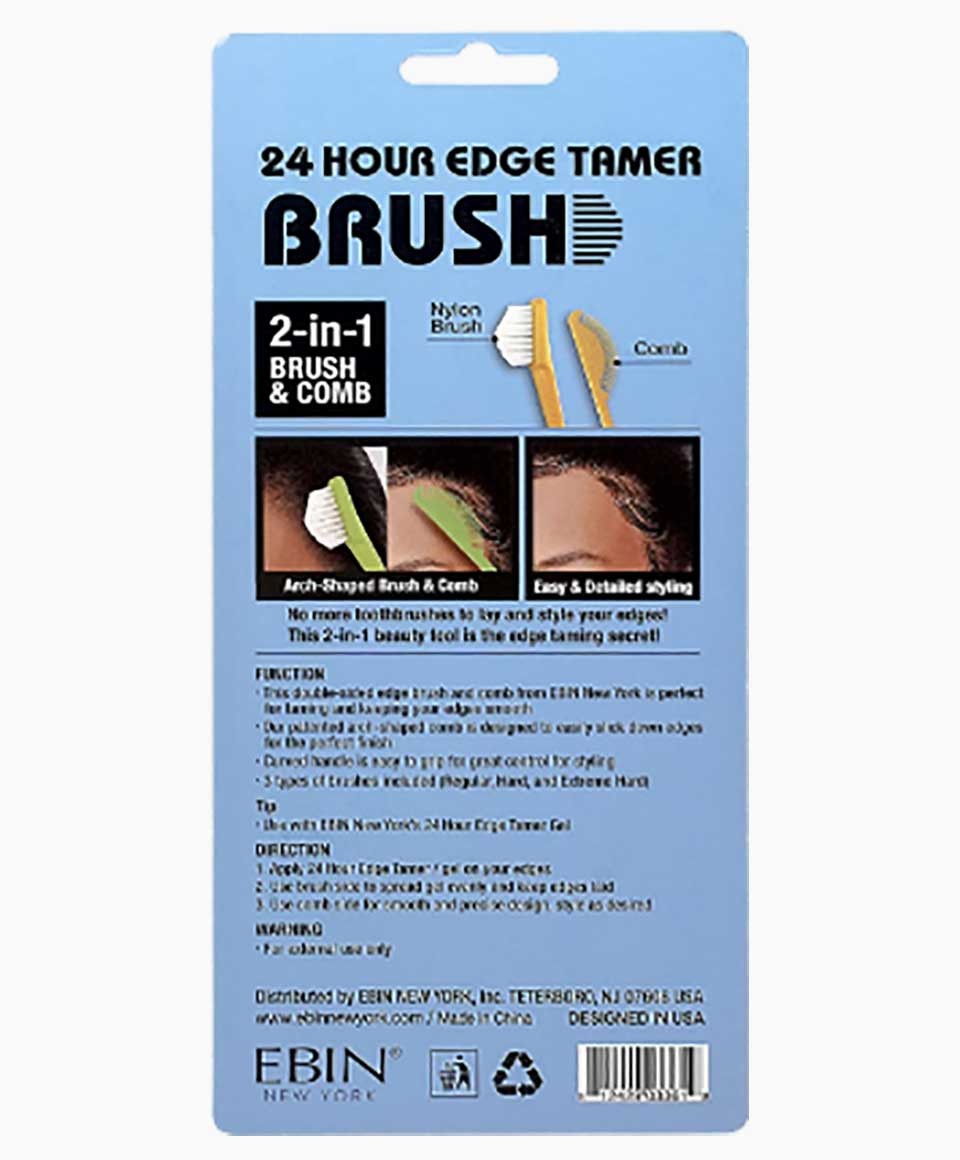 24 Hour Edge Tamer 2 In 1 Nylon Brush &amp; Comb