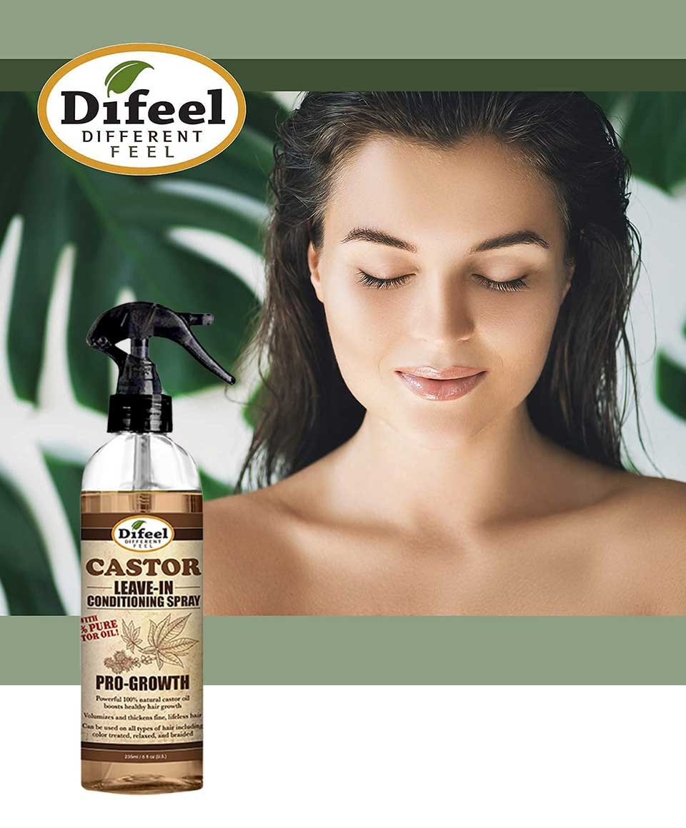 Difeel Pure Castor Oil Pro Growth Leave In Conditioning
