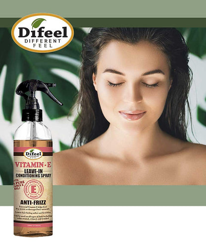 Difeel Vitamin E Anti Frizz Leave In Conditioning Spray