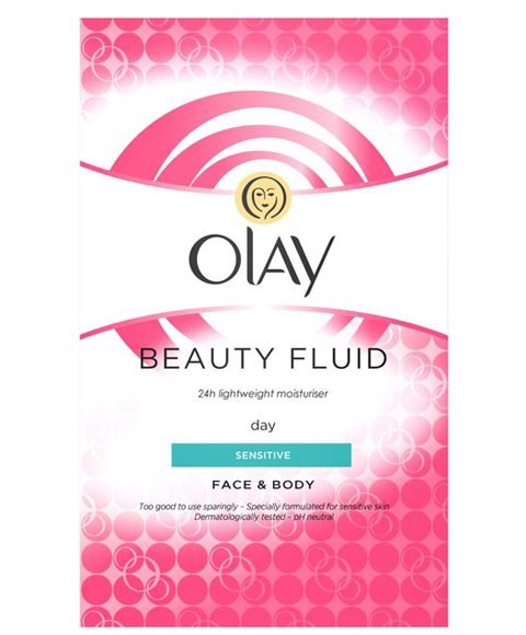 Olay Sensitive Beauty Fluid Lightweight Face And Body Moisturiser