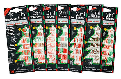 Glossy Blossom 2 In 1 Nail Cover  Christmas Sticker