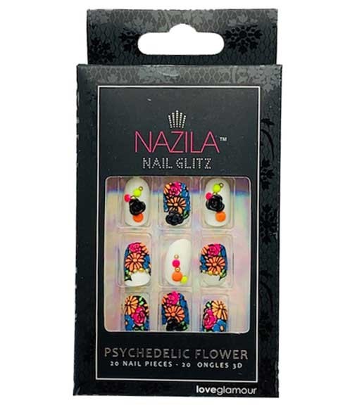 Nail Glitz Love Glamour Psychedelic Flower