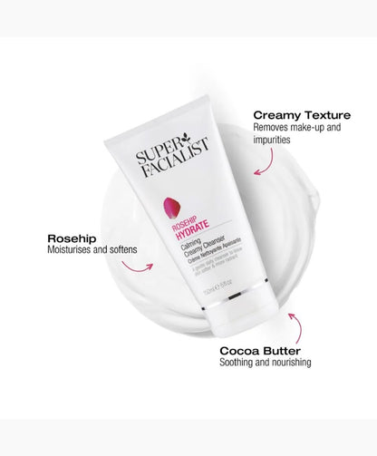 Super Facialist Rosehip Hydrate Calming Creamy Cleanser