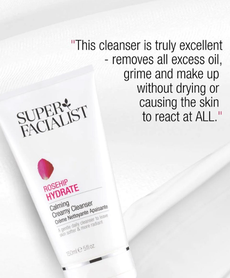 Super Facialist Rosehip Hydrate Calming Creamy Cleanser