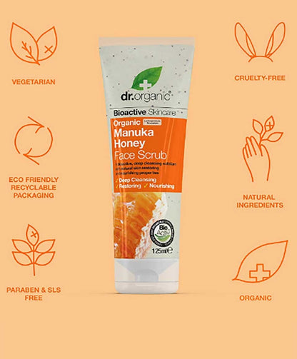 Bioactive Skincare Organic Manuka Honey Face Scrub