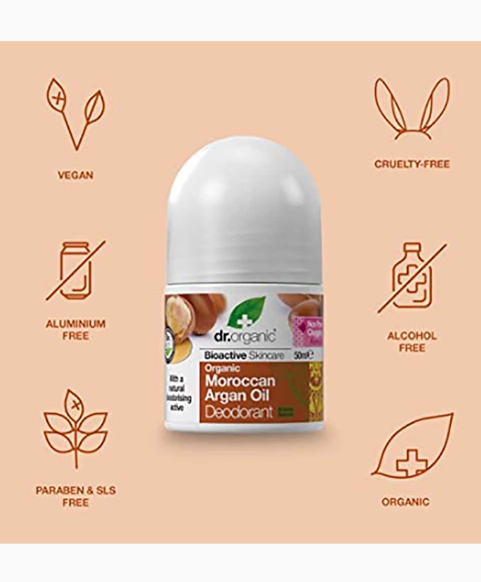 Bioactive Skincare Organic Moroccan Argan Oil Deodorant Roll On