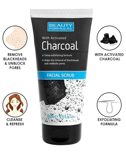 Beauty Formulas With Activated Charcoal Facial Scrub