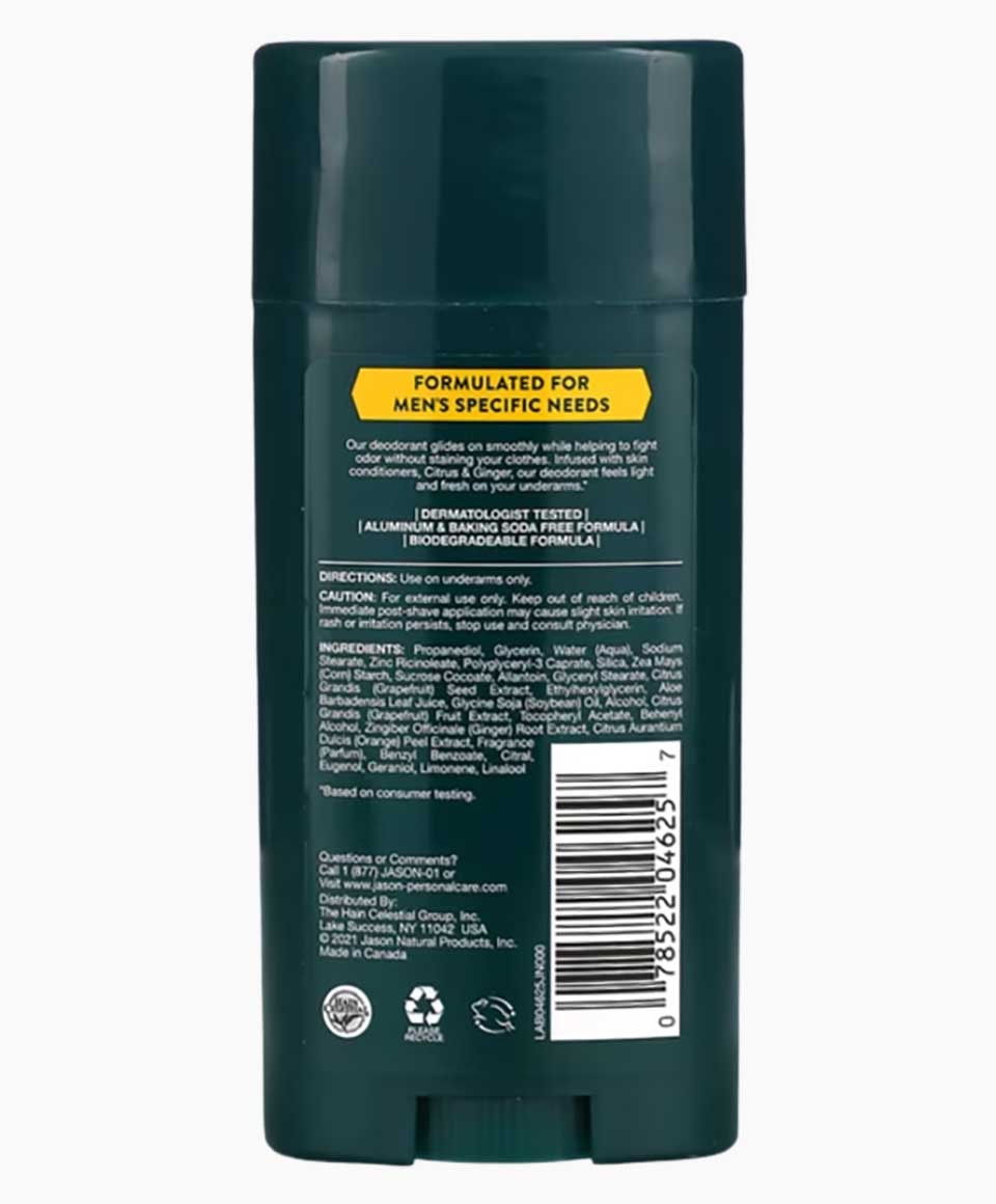 Mens Citrus Plus Ginger Deodorant Stick