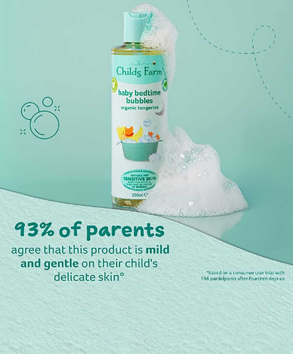 Organic Tangerine Baby Bedtime Bubbles