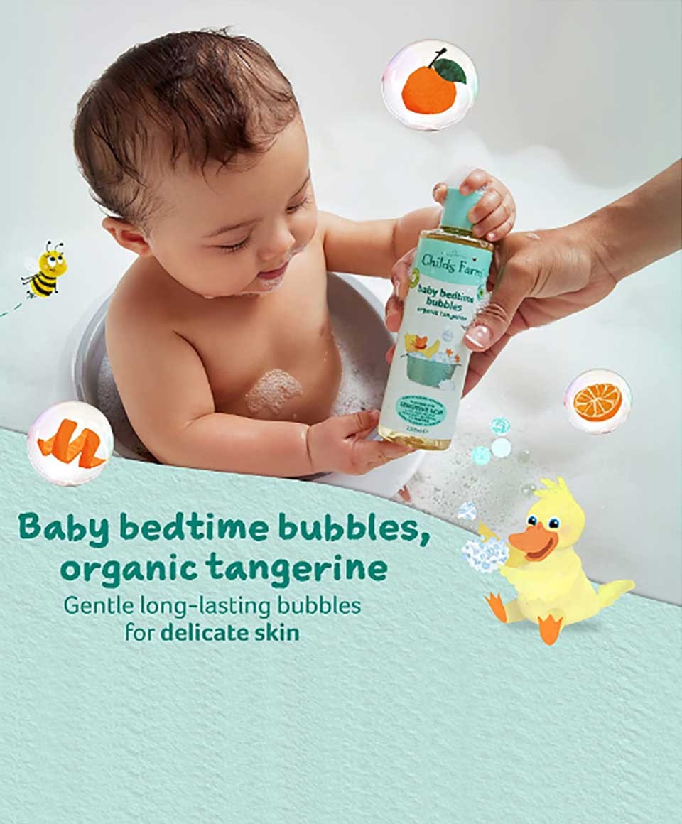 Organic Tangerine Baby Bedtime Bubbles