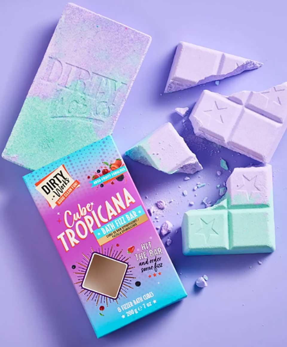 Dirty Works Cube Tropicana Bath Fizz Bar