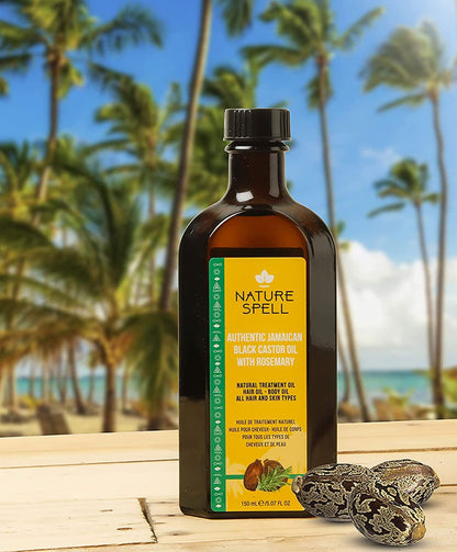 Nature Spell Authentic Jamaican Black Castor Oil With Rosemary