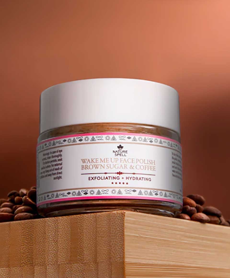 Nature Spell Brown Sugar And Coffee Wake Me Up Face Polish