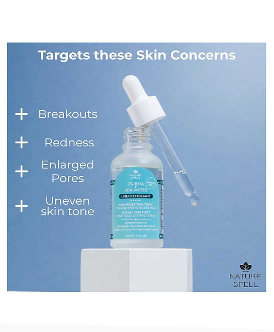 Nature Spell  BHA And Sea Moss Liquid Exfoliant