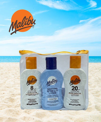 Malibu Travel Bag SPF8 And SPF20 Lotion