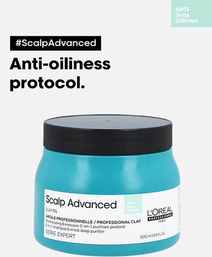 Loreal Serie Expert Scalp Advanced Anti Oiliness 2 In 1 Deep Purifier Clay Mask