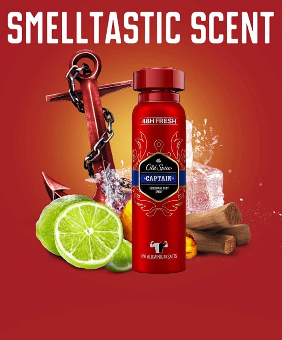 Old Spice Captain Deodorant Body Spray