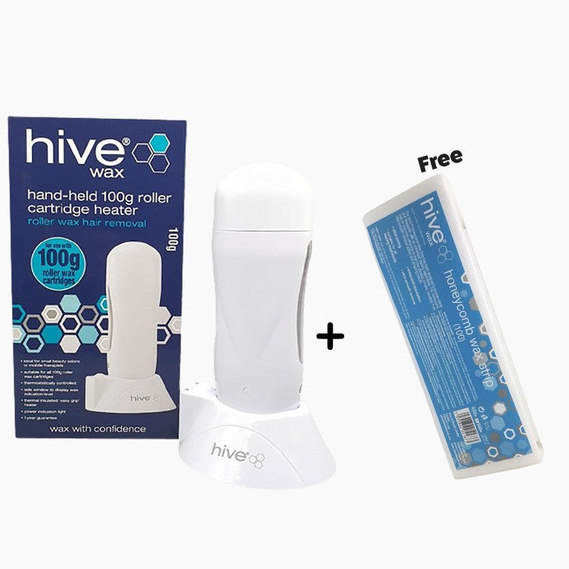 Hive Hand Held 100G Roller Cartridge Heater With Honeycomb Wax Strip Combo