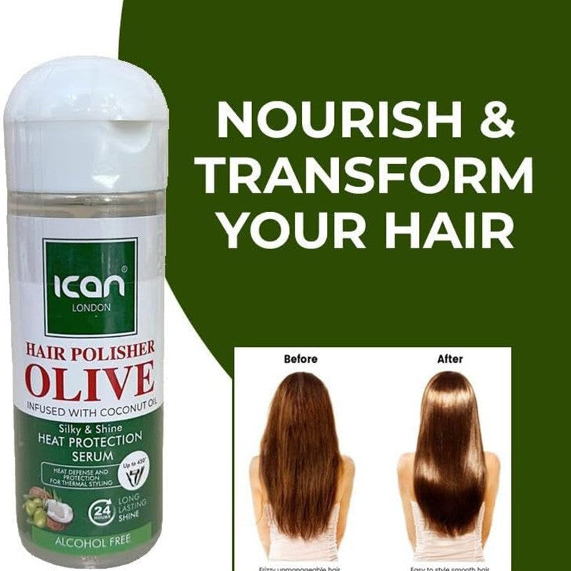 Ican Olive Infused With Coconut Oil Heat Protection Serum
