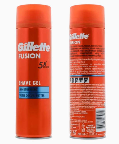 Fusion 5X Action Moisturising Shave Gel With Cocoa Butter