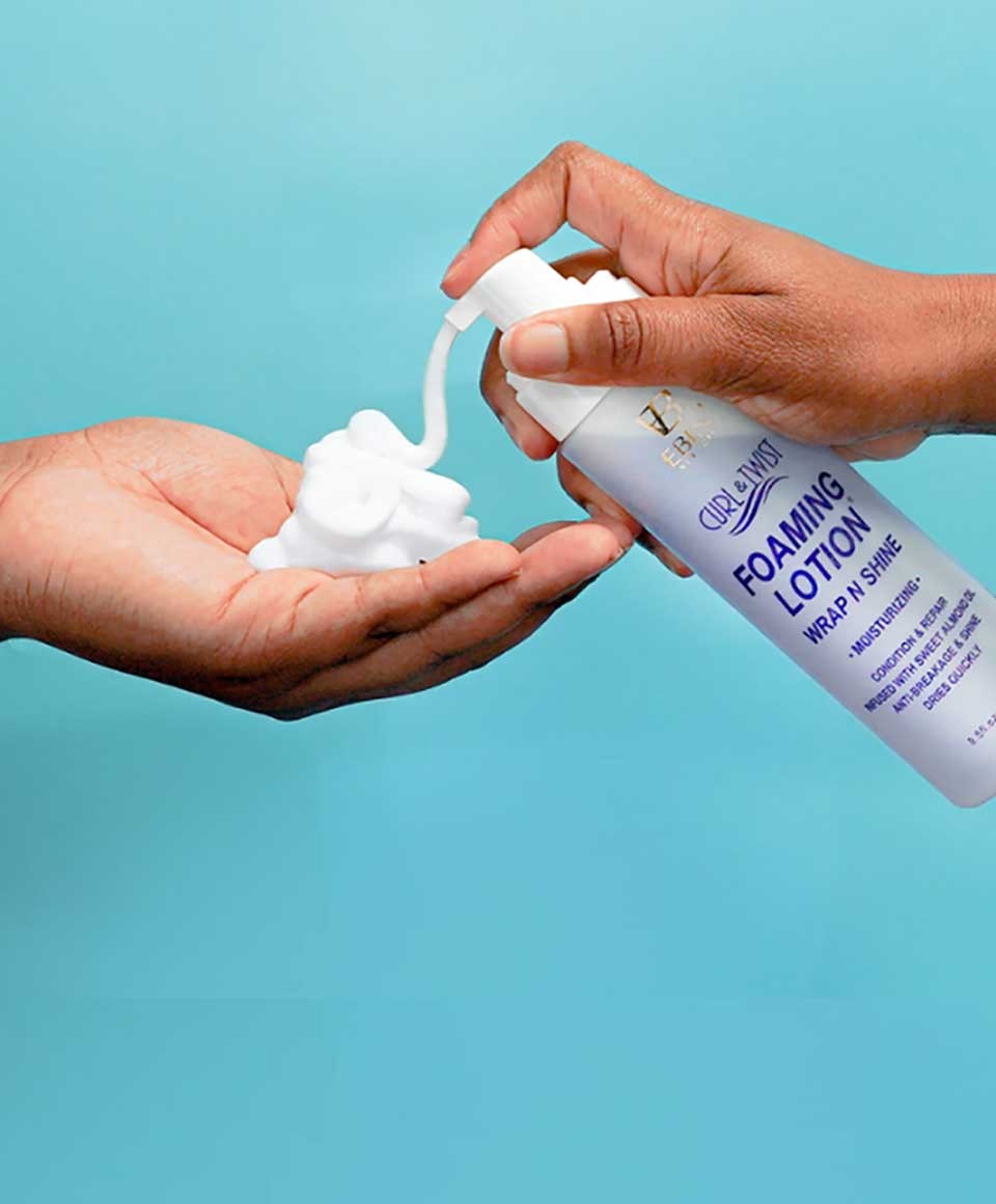 EBIN New York  Curl And Twist Foaming Lotion Wrap And Shine Moisturizing