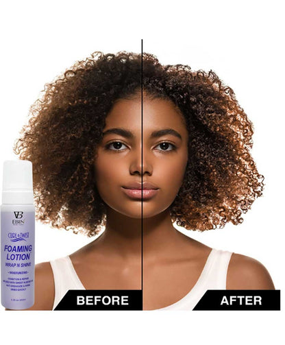 EBIN New York  Curl And Twist Foaming Lotion Wrap And Shine Moisturizing