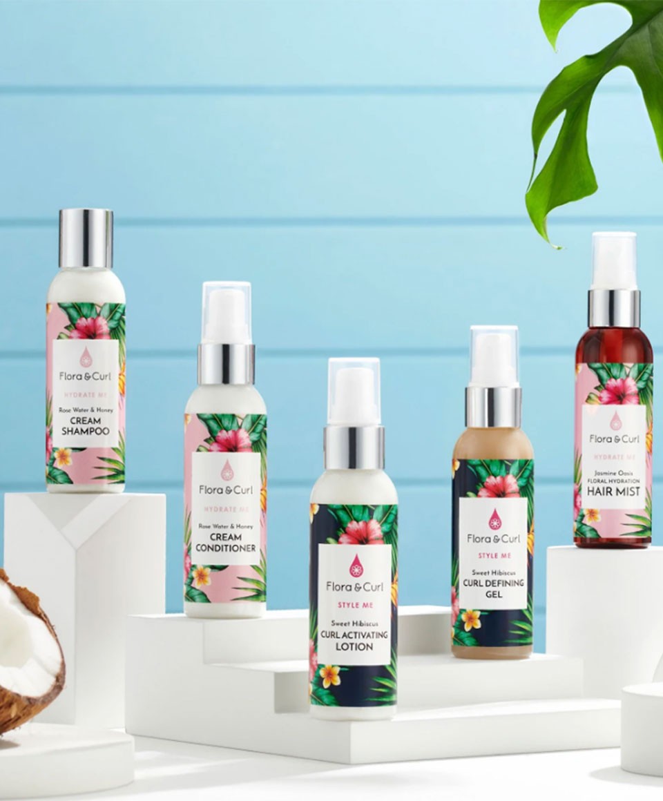 Flora And Curl Botanical Haircare Mini Essentials Kit