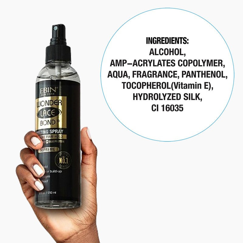 EBIN New York Wonder Lace Bond Melting Spray Extreme Firm Hold Supreme